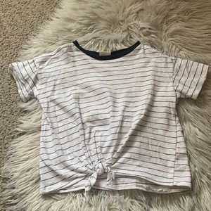 Zara kids girls pinstripe tee